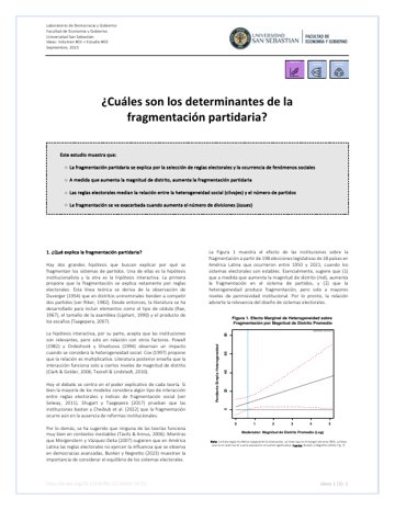 ¿Cuáles son los determinantes de la fragmentación partidaria?