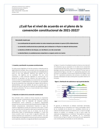 ¿Cuál fue el nivel de acuerdo en el pleno de la Convención Constitucional de 2021-2022?