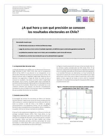 ¿A qué hora y con qué precisión se conocen los resultados electorales en Chile?