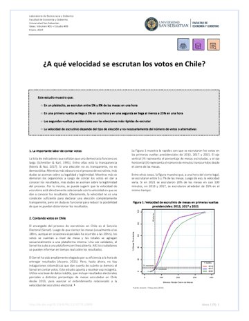 ¿A qué velocidad se escrutan los votos en Chile?