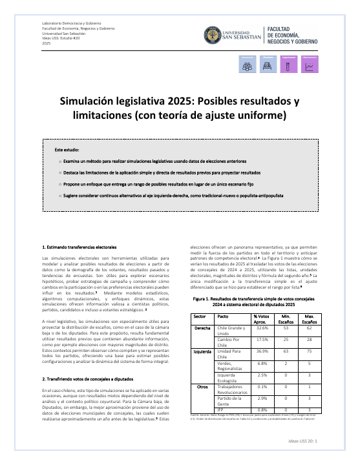 Simulación legislativa 2025: Posibles resultados y limitaciones
